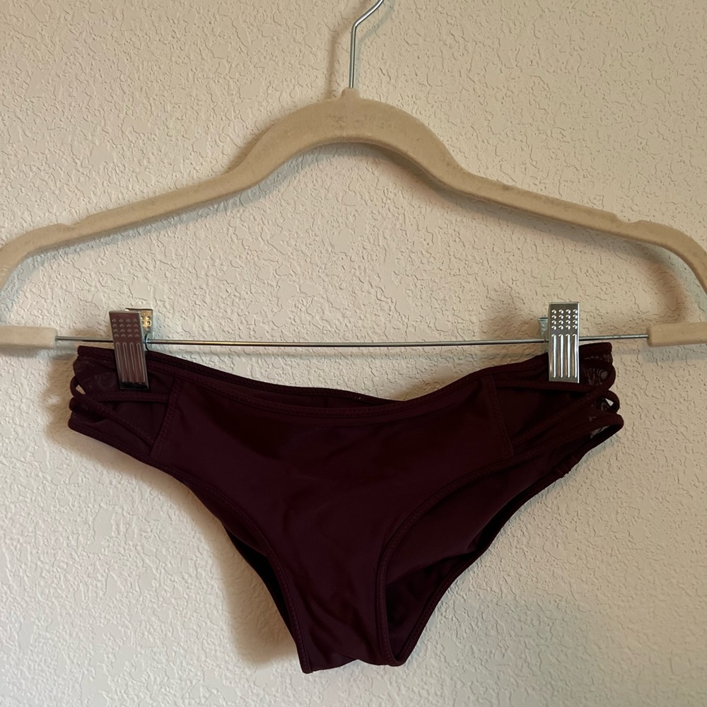 Lululemon Red Wine Colored Bikini Bottom Gem